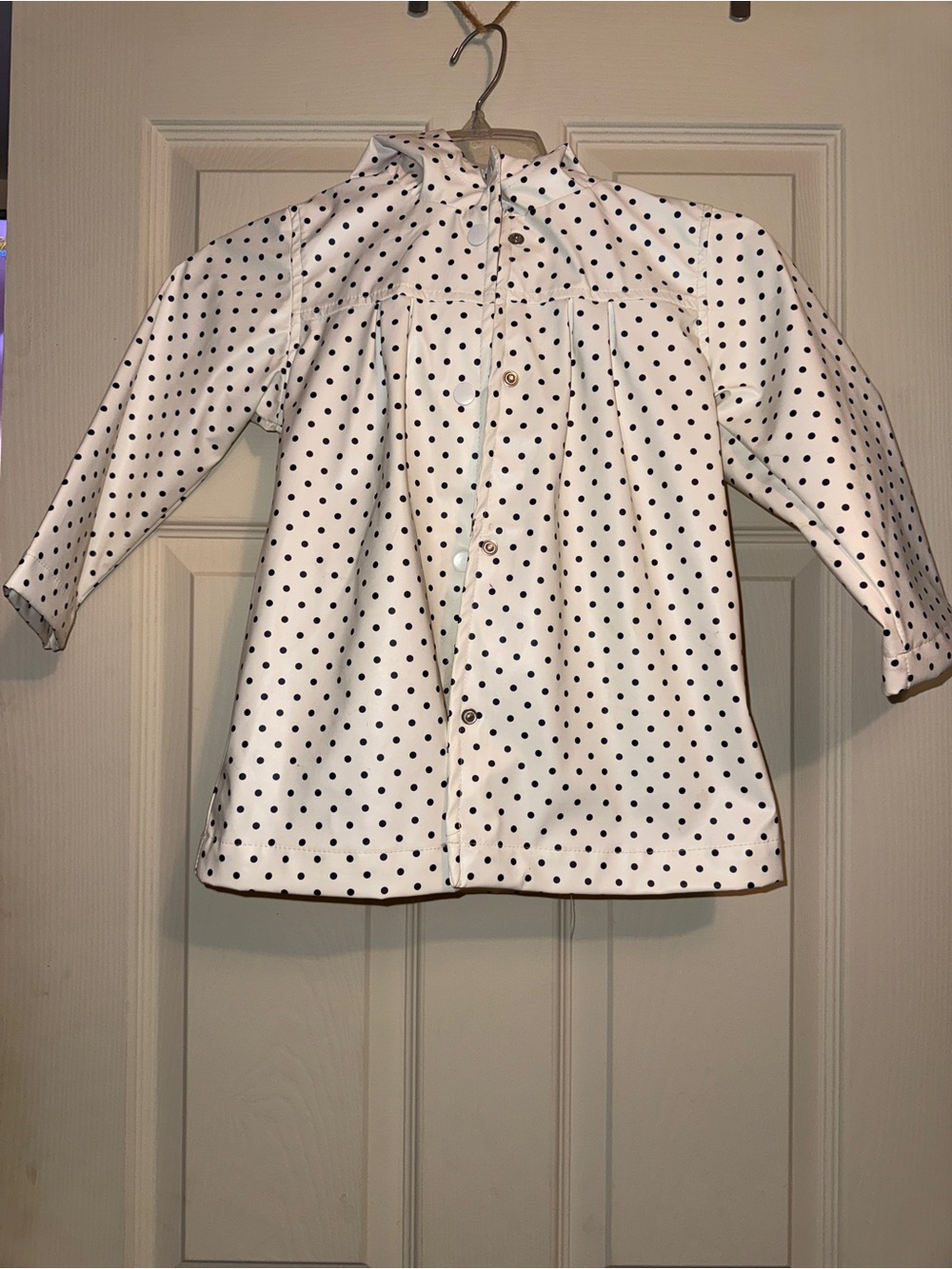 Pink Platinum White Long-Sleeve Polka Dot Button Blouse